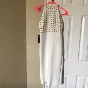 Sale!NWT Marciano white dress, gold embellishments